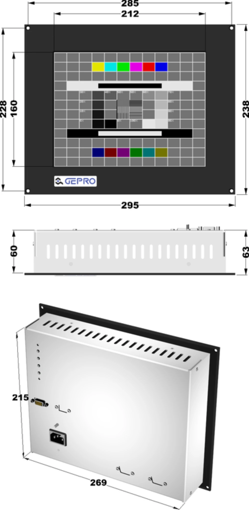 LCD10M-0B, 10,4″ Industrie-Monitor von GEPRO