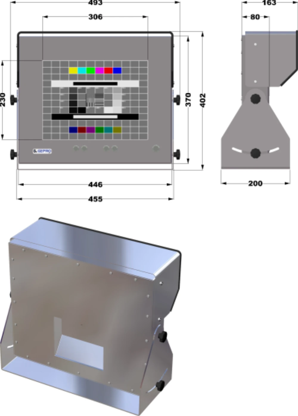LCD15DX-9D, 15″ Industrie-Monitor von GEPRO