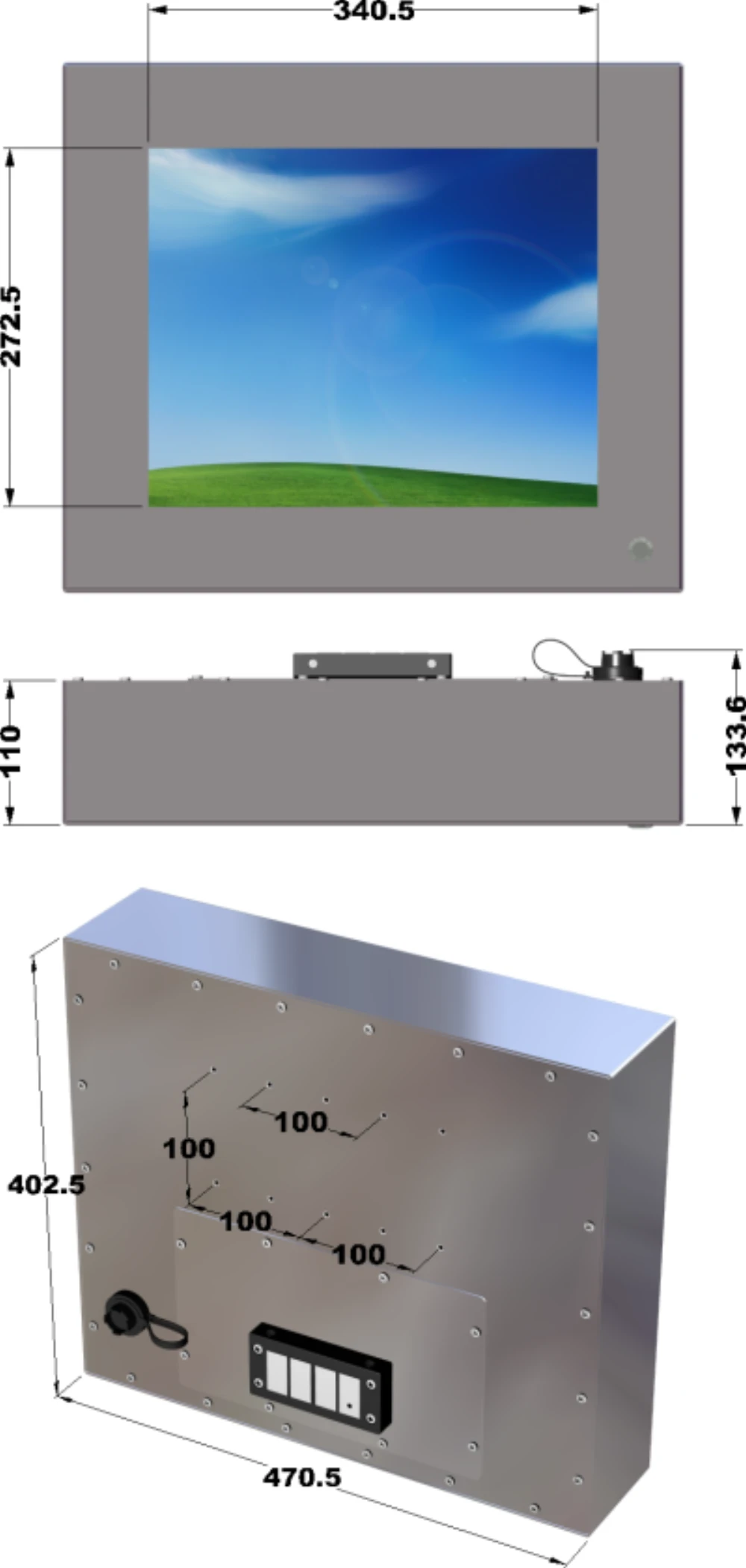 LCD17DX-9J, 17″ Monitor / Panel-PC von GEPRO