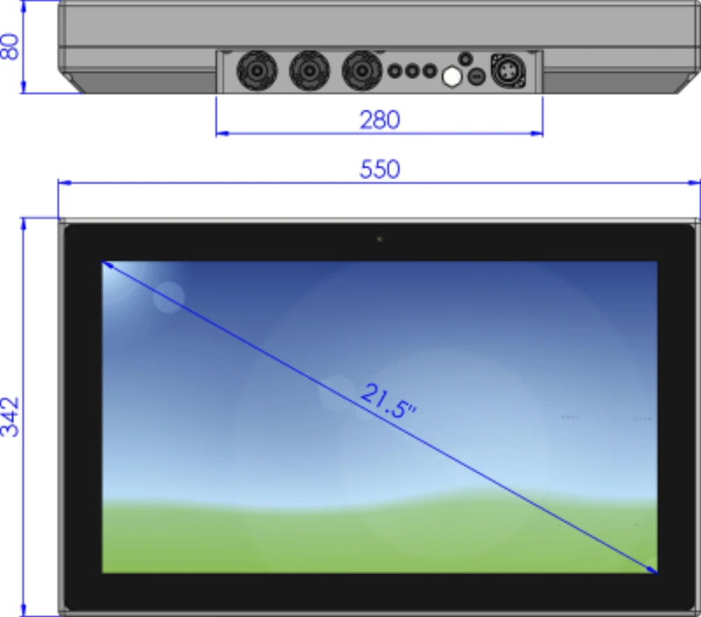 LCD21WDMCG-0G, 21,5″ Monitor / Panel-PC von GEPRO