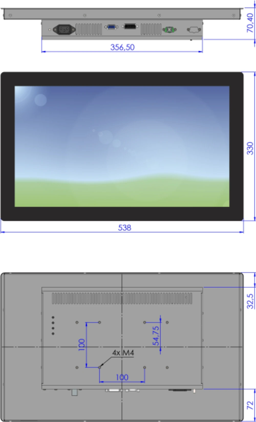 LCD21WDSC-7A, 21,5″ Monitor / Panel-PC von GEPRO