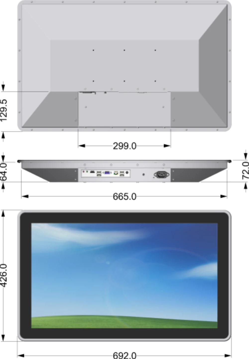 LCD27WDPC-5L, 27″ Monitor / Panel-PC von GEPRO