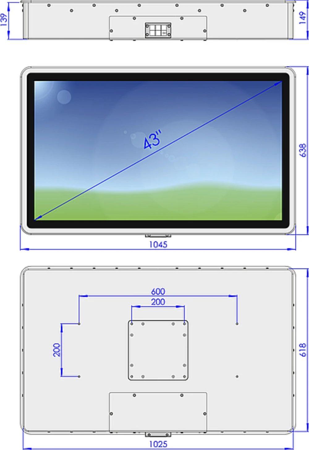LCD43WOC-4I, 43″ Monitor / Panel-PC von GEPRO