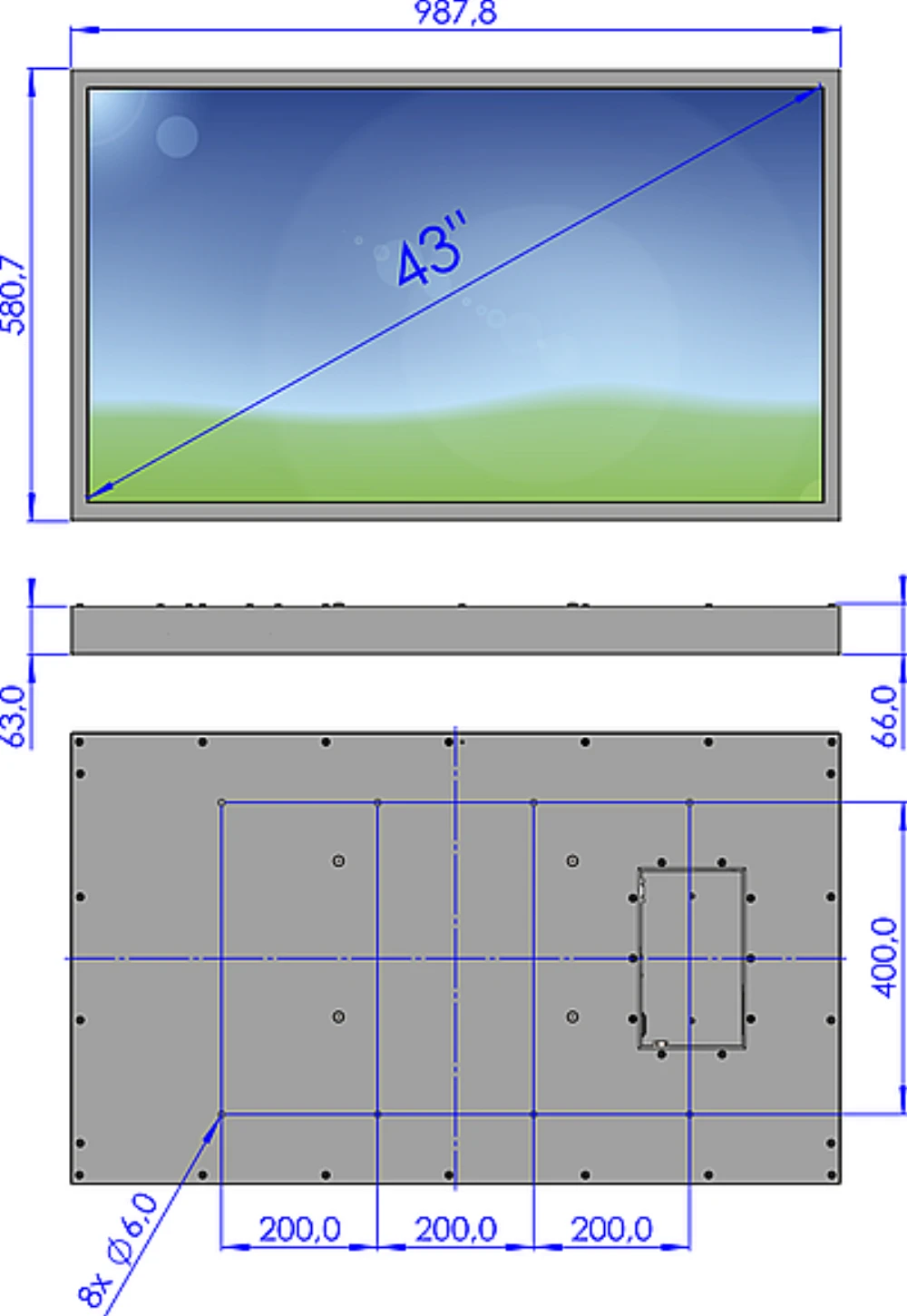 LCD43WS-4C, 43″ Industrie-Monitor von GEPRO