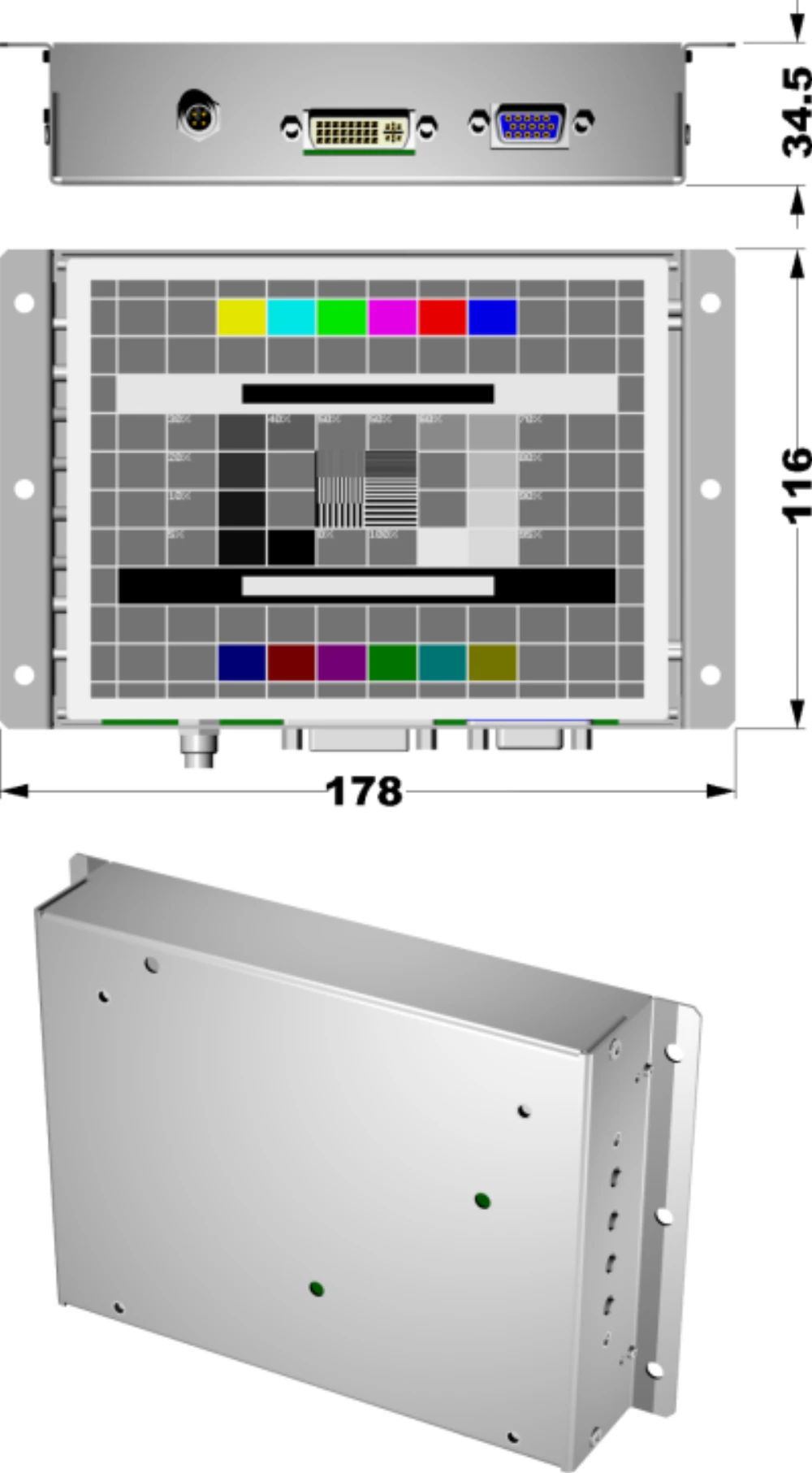 LCD6FL-3C, 6,5″ Industrie-Monitor von GEPRO
