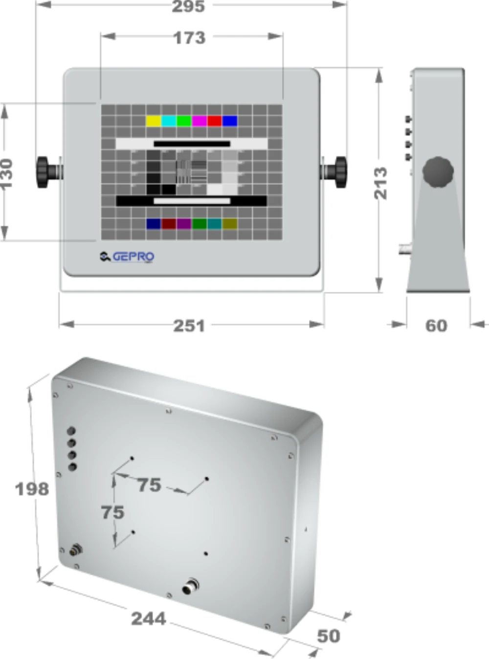 LCD8DO-6C, 8,4″ Industrie-Monitor von GEPRO